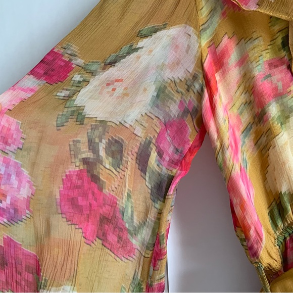 Rococo Sand Avar One Shoulder Floral Tiered Ruffle Mini Dress - Picture 14 of 15